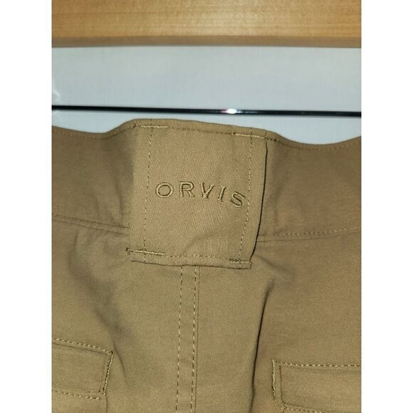 Orvis Cargo Shorts Mens Size 38 Camel Tan Pockets Performance Pre-Owned - Picture 9 of 14